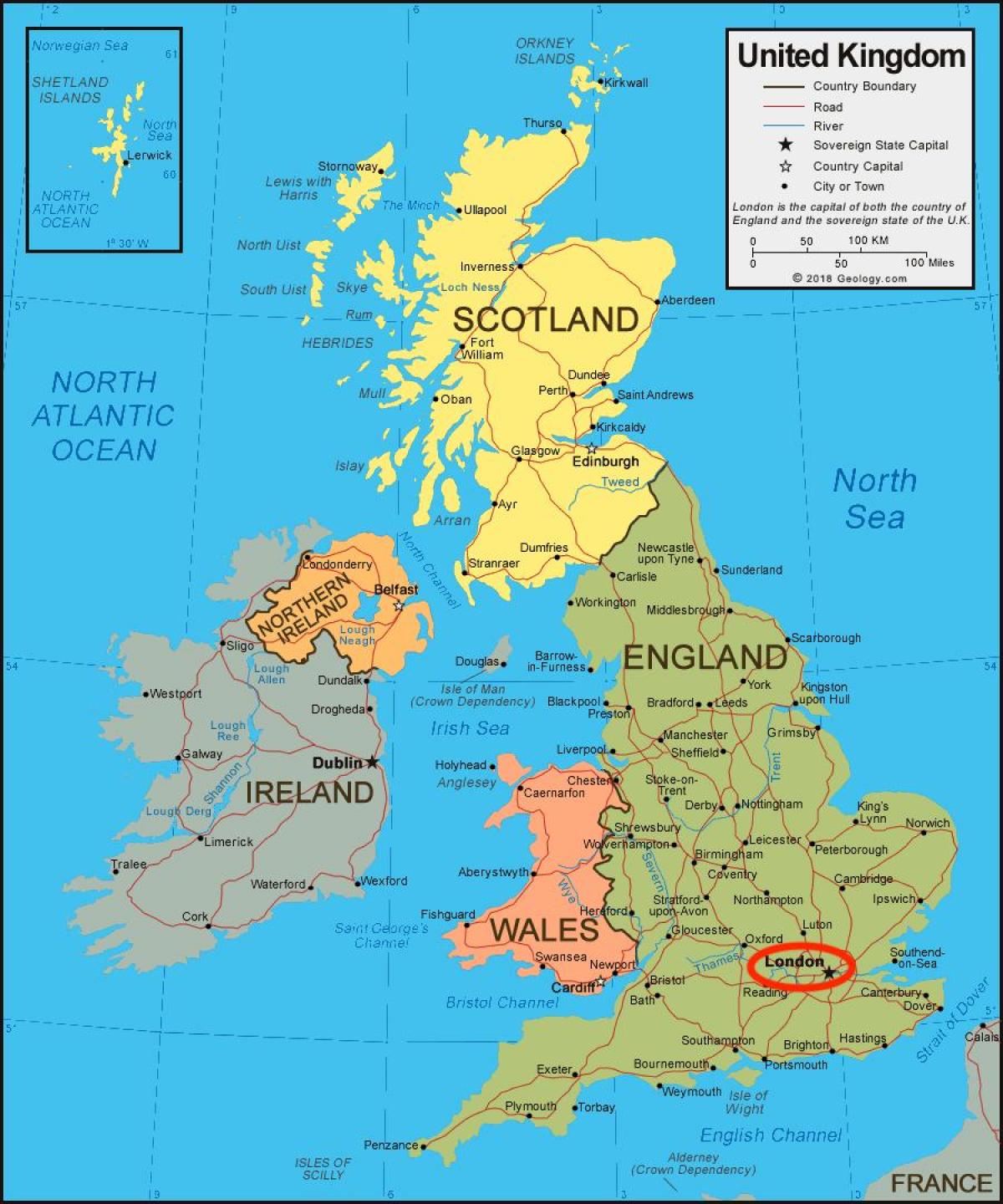 Londres mapa de inglaterra - Londres no mapa (Inglaterra)